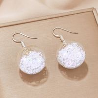 1 Pair Classic Style Shiny Geometric Plastic Silver Plated Drop Earrings sku image 1