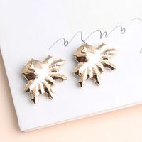 1 Pair Casual Elegant Shiny Leaves Plating Inlay Alloy Artificial Gemstones Gold Plated Ear Studs main image 4