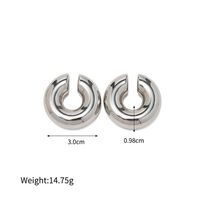 1 Pair Simple Style C Shape Plating Stainless Steel 14k Gold Plated Ear Cuffs main image 3