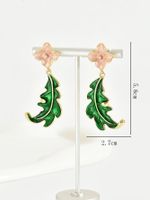 1 Pair Simple Style Classic Style Leaves Enamel Alloy Drop Earrings main image 5
