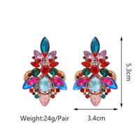1 Pair Elegant Luxurious Lady Geometric Plating Inlay Zinc Alloy Rhinestones Ear Studs main image 6