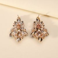 1 Pair Elegant Luxurious Lady Geometric Plating Inlay Zinc Alloy Rhinestones Ear Studs main image 9