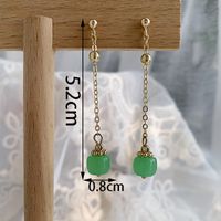 1 Pair Elegant Geometric Alloy Gold Plated Drop Earrings sku image 1