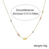 304 Stainless Steel Freshwater Pearl 18K Gold Plated Luxurious Classic Style Plating Inlay Geometric Pearl Zircon Necklace main image 9