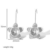 1 Pair Modern Style Artistic Flower Butterfly Plating Titanium Steel Earrings sku image 2