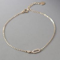 Simple Style Classic Style Solid Color Sterling Silver Bracelets sku image 1