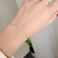 Simple Style Classic Style Solid Color Sterling Silver Bracelets main image 1