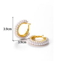 1 Paar Vintage-stil Französische Art Einfacher Stil Runden Twist Inlay Kupfer Perle Ohrringe main image 6