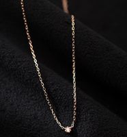 Einfacher Stil Einfarbig Sterling Silber Inlay Zirkon Halskette sku image 1