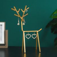 Cute Solid Color Iron Deer Jewelry Rack main image 2