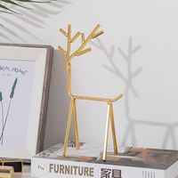 Cute Solid Color Iron Deer Jewelry Rack main image 5