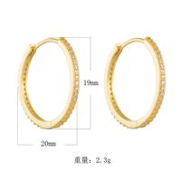 1 Pair Ig Style Solid Color Plating Inlay Sterling Silver Zircon 14k Gold Plated Rhodium Plated Hoop Earrings main image 6