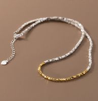 Koreanische Art Geometrisch Sterling Silber Armbänder Halskette sku image 3