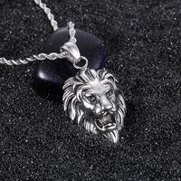 1 Piece Titanium Steel 18K Gold Plated Lion main image 6