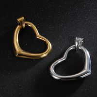 1 Piece Stainless Steel 18K Gold Plated Heart Shape main image 1