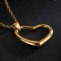 1 Piece Stainless Steel 18K Gold Plated Heart Shape main image 2