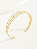 Simple Style Classic Style Solid Color Alloy Women's Cuff Bracelets main image 1