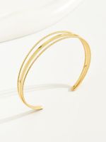 Style Simple Style Classique Couleur Unie Alliage Femmes Bracelets Manchette main image 6