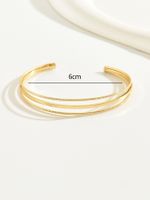 Simple Style Classic Style Solid Color Alloy Women's Cuff Bracelets main image 3