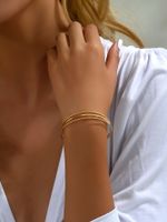 Style Simple Style Classique Couleur Unie Alliage Femmes Bracelets Manchette sku image 1