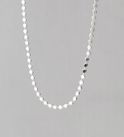 Simple Style Solid Color Sterling Silver Necklace sku image 1