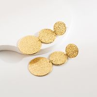1 Pair Elegant Streetwear Geometric Round Flower Inlay 304 Stainless Steel Artificial Pearls Rhinestones 14K Gold Plated Ear Studs sku image 14