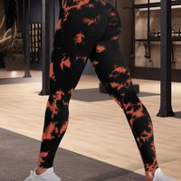 Sports Tie Dye Nylon Active Bottoms Leggings main image 6