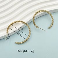 1 Pair Simple Style Twist Polishing Plating 304 Stainless Steel Gold Plated Ear Studs sku image 1