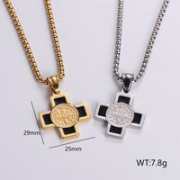 Wholesale Hip-hop Streetwear Cross Stainless Steel Plating Pendant Necklace main image 4