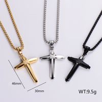 304 Stainless Steel 18K Gold Plated Rose Gold Plated Hip-Hop Streetwear Plating Cross main image 1