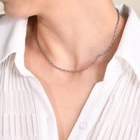 304 Stainless Steel Simple Style Plating Solid Color Necklace main image 3
