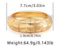 Vintage Style Solid Color Alloy Plating Women's Bangle main image 2