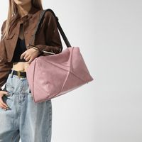Women's Pu Leather Solid Color Preppy Style Classic Style Streetwear Sewing Thread Square Zipper Shoulder Bag sku image 2