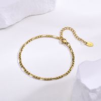 201 Stainless Steel Gold Plated Simple Style Solid Color Bracelets Necklace main image 4