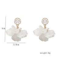 Casual Sweet Flower Alloy Hollow Out Inlay Acrylic Women's Drop Earrings main image 5