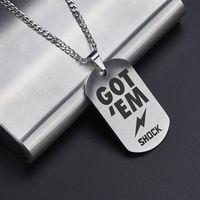 Simple Style Commute Letter 304 Stainless Steel Polishing 18K Gold Plated Men's Pendant Necklace main image 1