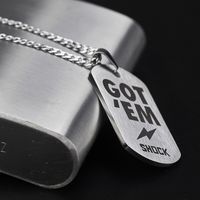 Simple Style Commute Letter 304 Stainless Steel Polishing 18K Gold Plated Men's Pendant Necklace main image 3