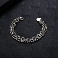 Hip-Hop Solid Color 304 Stainless Steel Chain 18K Gold Plated Men's Bracelets main image 1