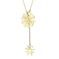 304 Stainless Steel 18K Gold Plated Hip-Hop Retro Plating Solid Color Pendant Necklace main image 6