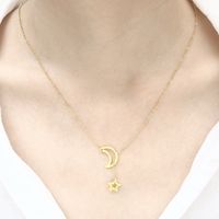 304 Stainless Steel 18K Gold Plated Simple Style Plating Solid Color Pendant Necklace main image 7