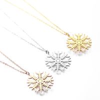 304 Stainless Steel 18K Gold Plated Simple Style Plating Solid Color Pendant Necklace main image 4