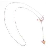 Edelstahl 304 18 Karat Vergoldet Einfacher Stil Pendeln Überzug Herzform Halskette Mit Anhänger main image 4