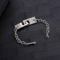 Hip-hop Solid Color Stainless Steel Chain Men's Bracelets main image 3