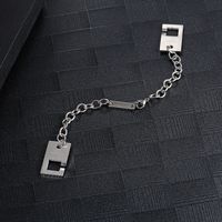 Hip-hop Solid Color Stainless Steel Chain Men's Bracelets main image 4