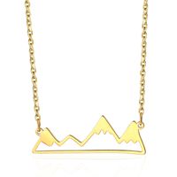 304 Stainless Steel 18K Gold Plated Hip-Hop Retro Irregular Plating Solid Color Pendant Necklace main image 3
