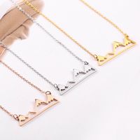 304 Stainless Steel 18K Gold Plated Hip-Hop Retro Irregular Plating Solid Color Pendant Necklace main image 5