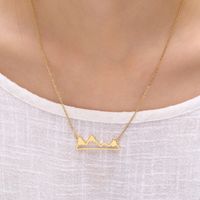 304 Stainless Steel 18K Gold Plated Hip-Hop Retro Irregular Plating Solid Color Pendant Necklace main image 1