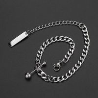 304 Stainless Steel 18K Gold Plated Hip-Hop Retro Polishing Chain Solid Color Bracelets Necklace main image 7
