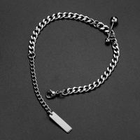 304 Stainless Steel 18K Gold Plated Hip-Hop Retro Polishing Chain Solid Color Bracelets Necklace main image 3