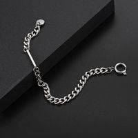Hip-Hop Retro Geometric Solid Color 304 Stainless Steel Polishing Chain 18K Gold Plated Men's Bracelets main image 4